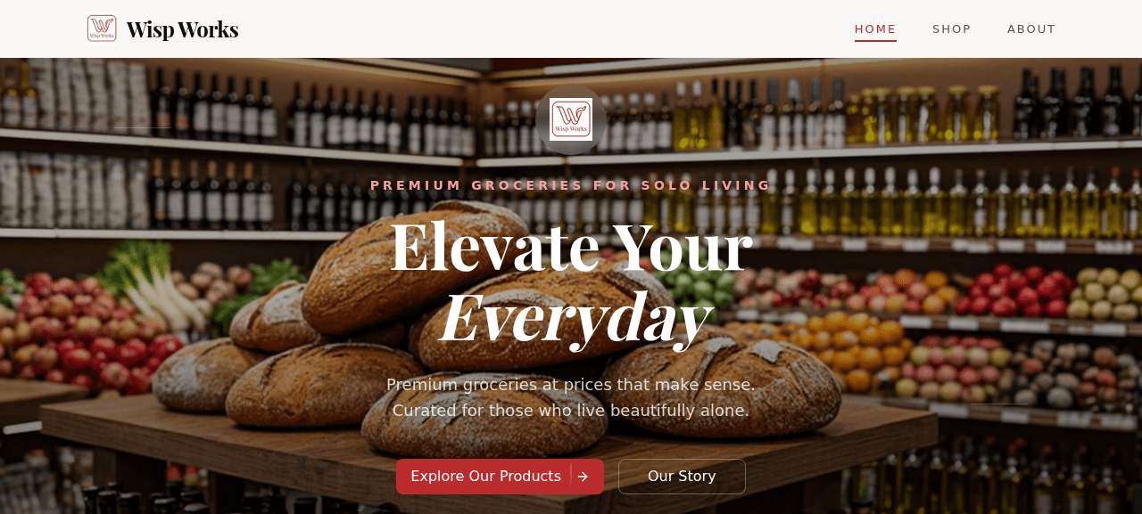 Wisp Works — first screen